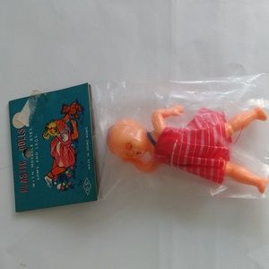 Vintage Doll Dollhouse Miniature Celluloid Plastic 3" Hong Kong NIP